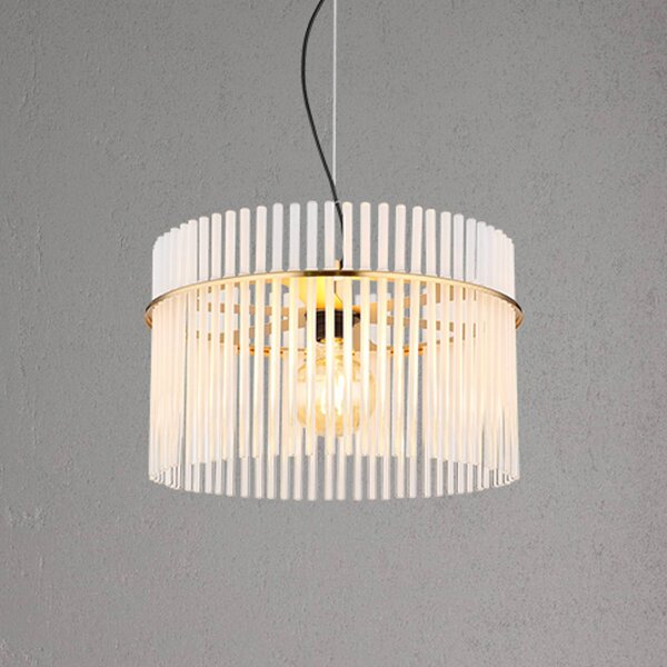 Globo Lampada a sospensione in vetro Gorley, dimmerabile, Ottone / Oro, Soggiorno / Sala da pranzo, Vetro, Lampada a sospensione