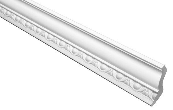 Marbet Modanatura da soffitto B-08 bianca in polistirolo EPS - Modanature a stucco con motivi decorativi, in stile tradizionale - (Confezione risparmio da 96 metri) Modanature decorative, modanature angolari, profili angolari, stucco