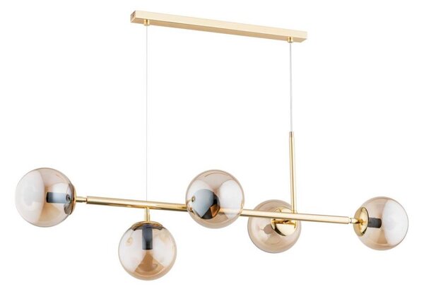 Lampadario su filo DANSA 5xE14/10W/230V oro