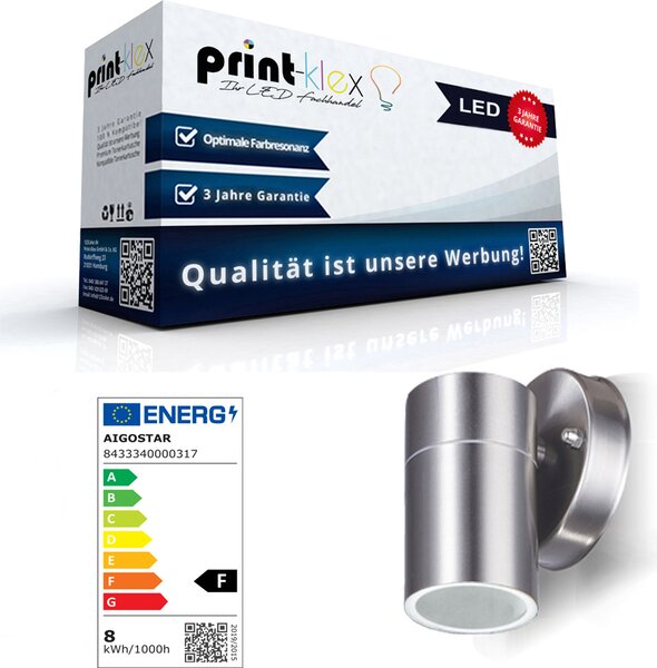 Lampada da esterno a parete a LED Berlino - 3000K bianco caldo luce esterna luce esterna 8W GU10 luce a parete IP44 impermeabile-non dimmerabile