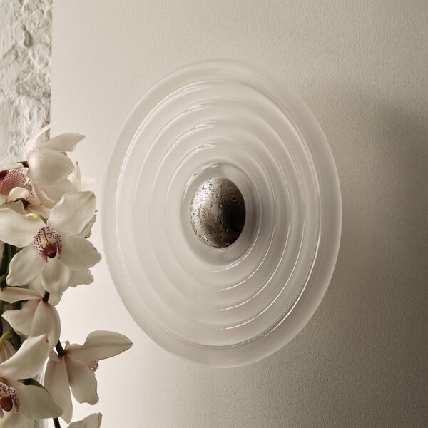 Tom Dixon Applique da parete Press Sphere, dimmerabile, Bianco / Opale, Bagno, Vetro, Design, Applique