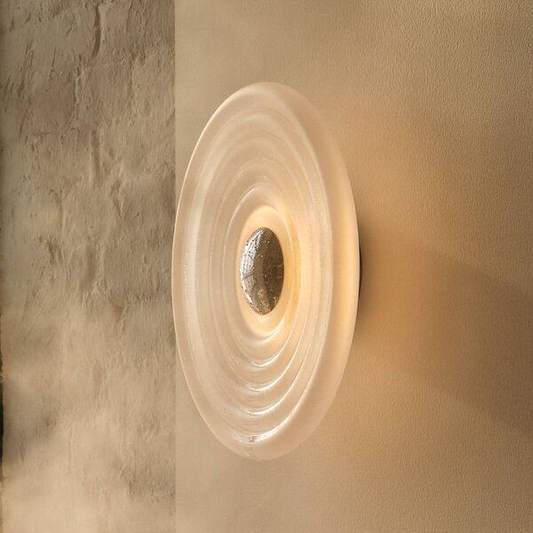 Tom Dixon Applique da parete Press Sphere, dimmerabile, Bianco / Opale, Bagno, Vetro, Design, Applique