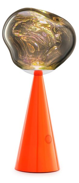Tom Dixon lampada LED da tavolo ricaricabile Melt fluoro/rosso Altezza 29 cm Melt, dimmerabile, Rosso, Soggiorno / Sala da pranzo, Plastica, Design