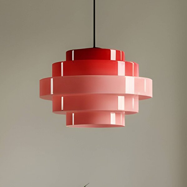 Lampada a sospensione Filo ALDEX, dimmerabile, Rosso, Soggiorno / Sala da pranzo, Vetro, Scandinavo, Lampada a sospensione