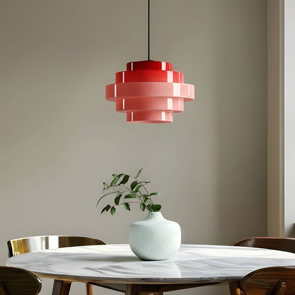 Lampada a sospensione Filo ALDEX, dimmerabile, Rosso, Soggiorno / Sala da pranzo, Vetro, Scandinavo, Lampada a sospensione