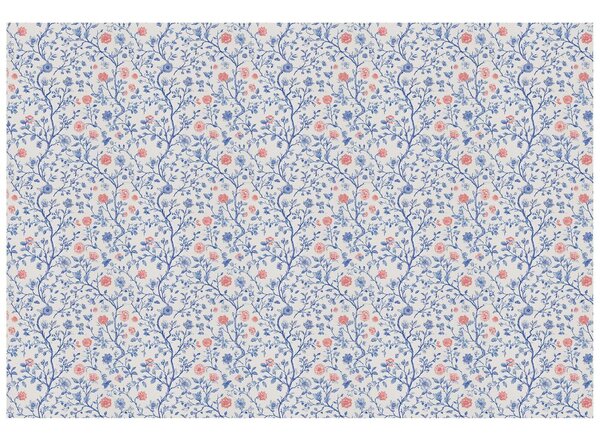Carta da parati – Rametti floreali blu e rosa
