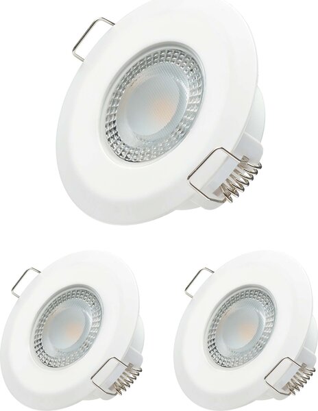 Faretto da incasso per bagno PARIS 3 x 5W Bianco IP44 230V | Faretto da incasso per bagno a soffitto | Oktaplex illuminazione