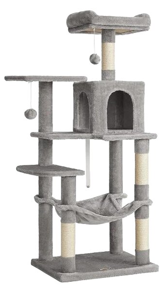 Gaczoo, tiragraffi grande, albero per gatti, tiragraffi per gatti, tiragraffi, grigio chiaro