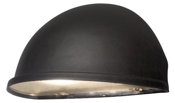 Konstsmide Torino Grande applique da parete, nera, in alluminio con vetro acrilico satinato