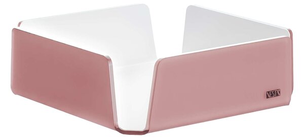 Portatovaglioli Orizzontale in Plexi Medio LIKE WATER 18,5x18,5xh6 cm colore CIPRIA SATINATO/BIANCO