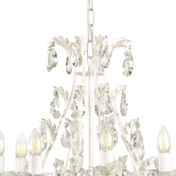 ONLI - Lampadario a catena BOTTE 8xE14/6W/230V bianco