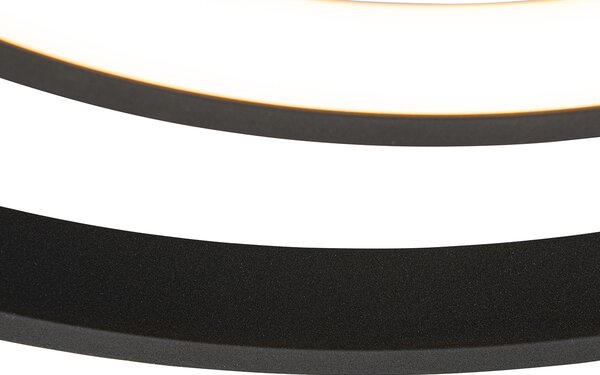 Ventilatore da soffitto nero 46,5 cm con LED e telecomando - Kees
