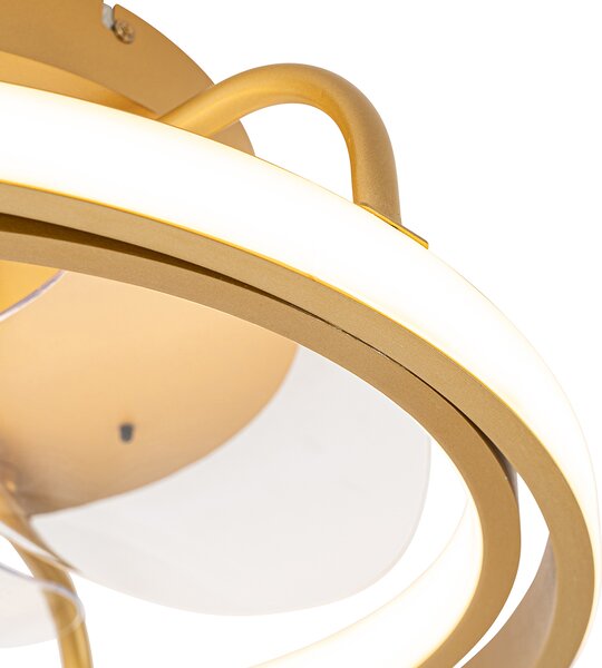 Ventilatore da soffitto oro incl. LED con telecomando - Kees