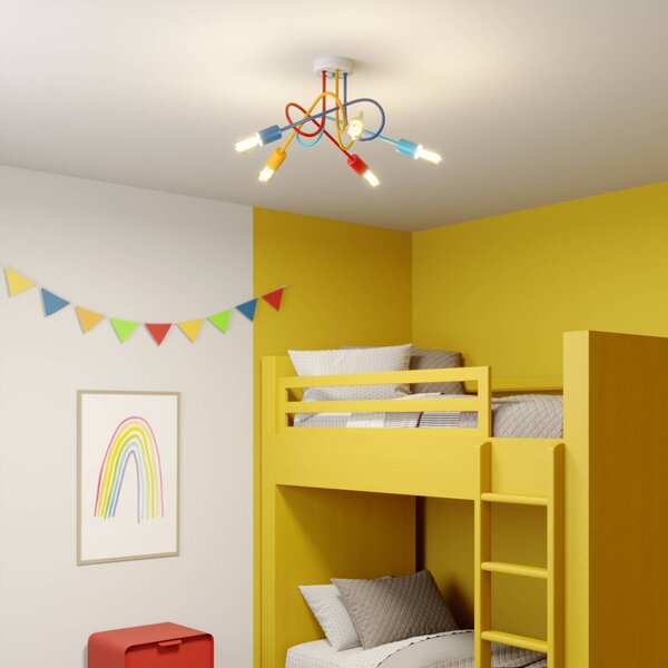 Plafoniera soffitto Oxford HELAM, dimmerabile, Multicolore, Soggiorno / Sala da pranzo, Metallo, Giovanile, Plafoniera