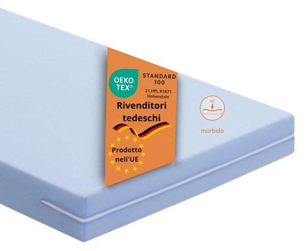 Materasso in schiuma fredda ergonomico, 90 x 200 cm, H2, 11 cm, materasso a due lati, sleepling Basic 20