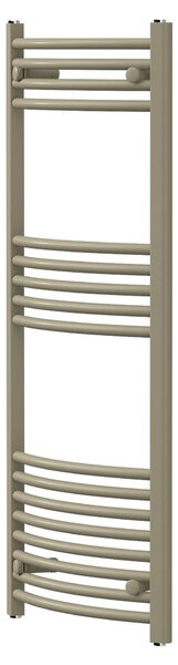 Asciugamani radiante LuxeBath Sahara, 500x1200 mm, beige. Radiatore per bagno con attacco laterale, asciugamani radiante curvo, porta asciugamani, radiatore da parete per bagno