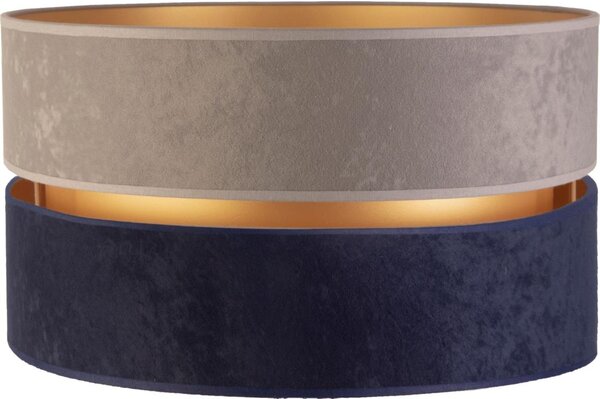 Duolla - Paralume universale DUO E27 diametro 40 cm grigio/blu/oro
