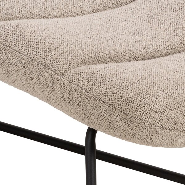 Lettino in bouclé beige Chaplin - Actona
