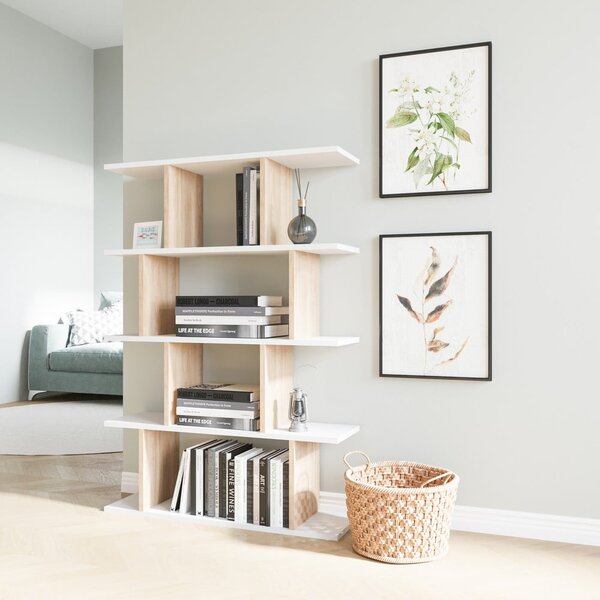 Libreria in rovere bianco/naturale 90x127 cm Harmon - Kalune Design