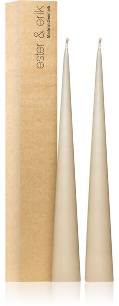 Ester & erik cone candles nougat note (no. 18) candela decorativa 2x37 cm
