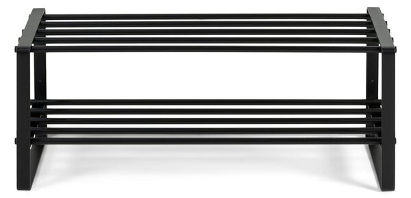 Scarpiera nera in metallo 70x29x27 cm Rex – Spinder Design
