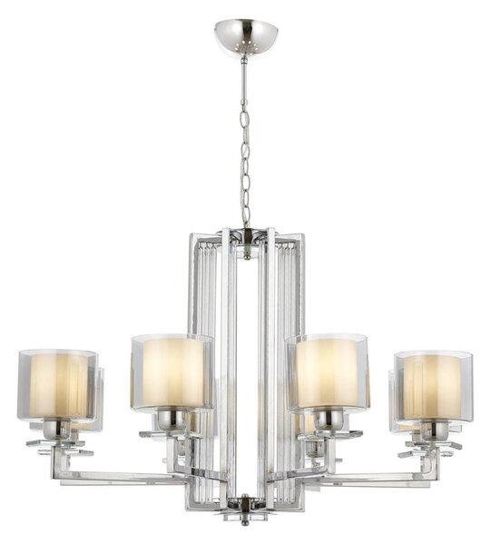 Lampadario a catena VARANA 8xE27/40W/230V cromo lucido