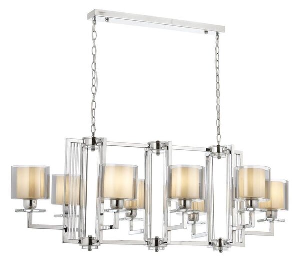 Lampadario a catena VARANA 8xE27/40W/230V cromo lucido