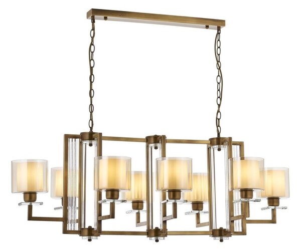 Lampadario a catena VARANA 8xE27/40W/230V, bronzo