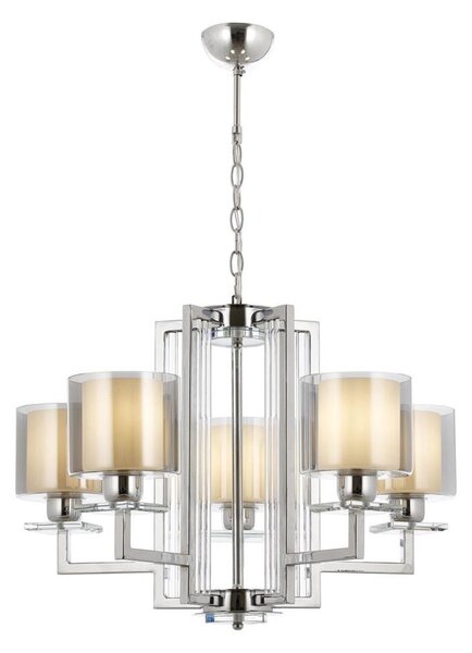 Lampadario con catena VARANA 5xE27/40W/230V cromo lucido
