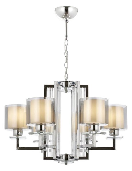 Lampadario a catena VARANA 6xE27/40W/230V cromato lucido