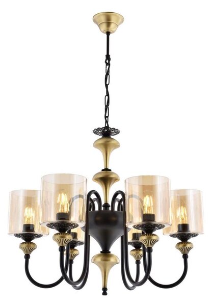 Lampadario a catena BUSAN 6xE27/40W/230V dorato