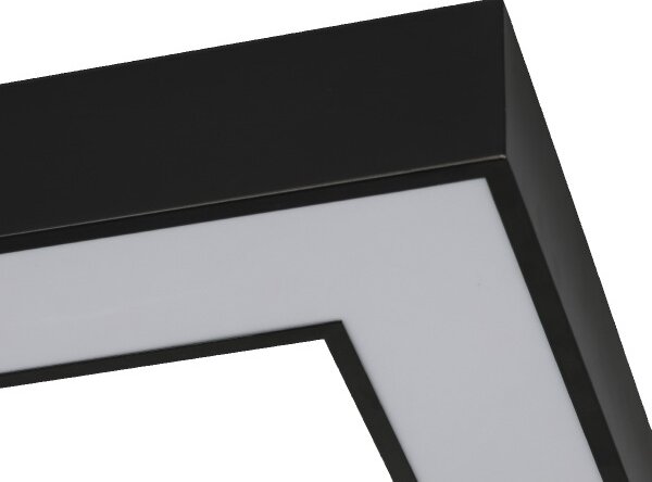 Plafoniera LED/130W/230V 3000/4000/6500K 100x100 cm nera