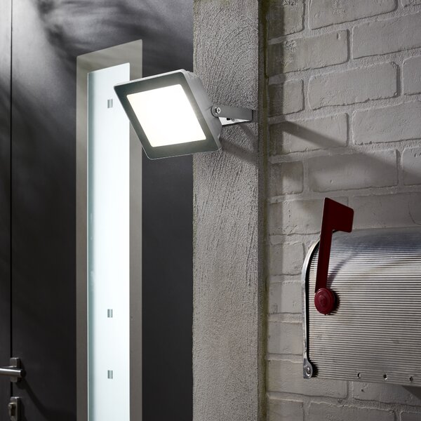 Faro da esterno con sensore di movimento Yonkers in alluminio, grigio,  Modulo LED 30W INSPIRE