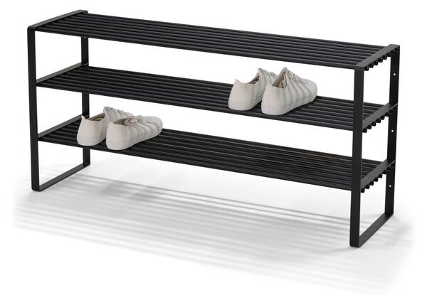 Scarpiera nera in metallo 100x48,5x29 cm Rex – Spinder Design