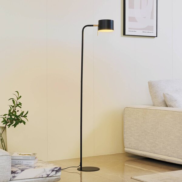 Lampada da terra Kaida Lindby, Nero, Soggiorno / Sala da pranzo, Metallo, Moderno, Lampada da terra