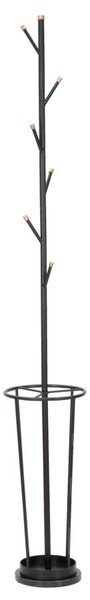 Appendi Abiti-Porta Ombrelli Glam Nero CmØ26x176 cm in Ferro Nero e Oro