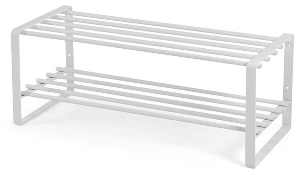 Scarpiera bianca in metallo 70x29x27 cm Rex – Spinder Design