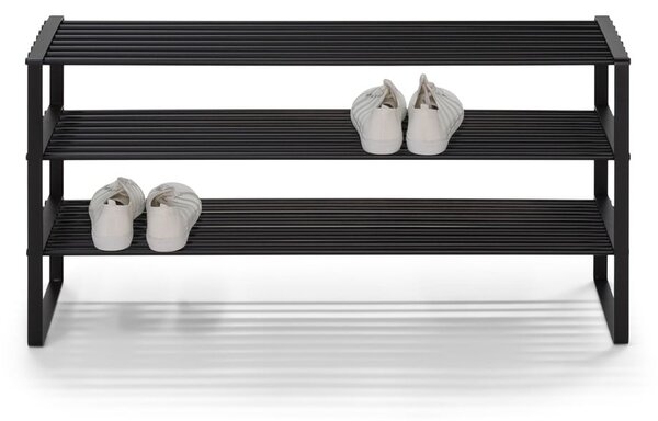 Scarpiera nera in metallo 100x48,5x29 cm Rex – Spinder Design