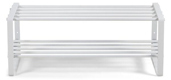 Scarpiera bianca in metallo 70x29x27 cm Rex – Spinder Design