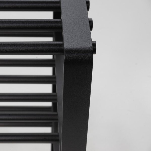 Scarpiera nera in metallo 100x48,5x29 cm Rex – Spinder Design