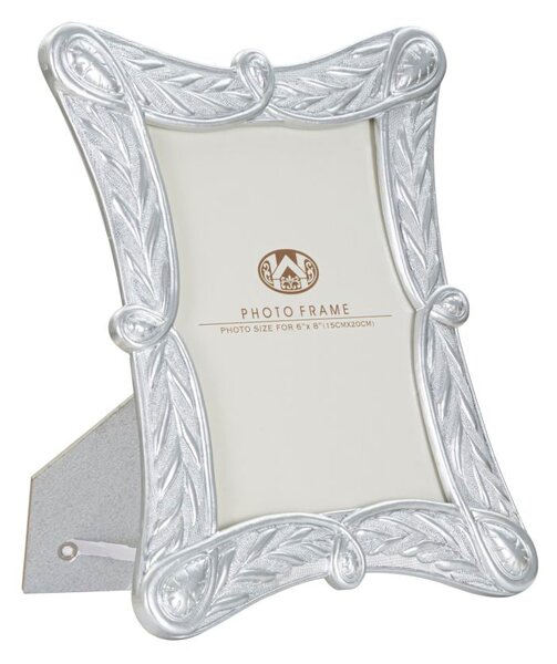Cornice 23,3x2x28,2 cm in Poliresina e Vetro Argento