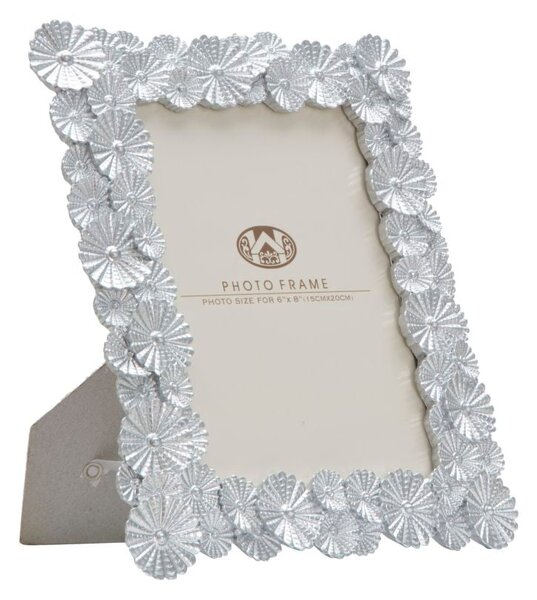 Cornice Phix 23x2x27 cm in Poliresina e Vetro Argento