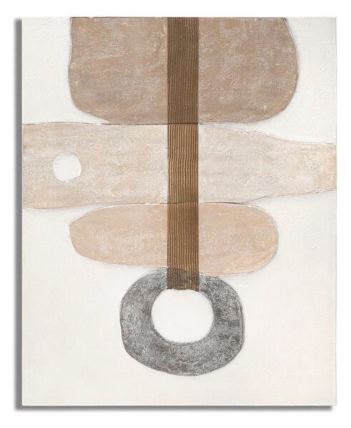 Dipinto su Tela Stony 80x100x2,8 cm Cornice in Legno di Pino Multicolor