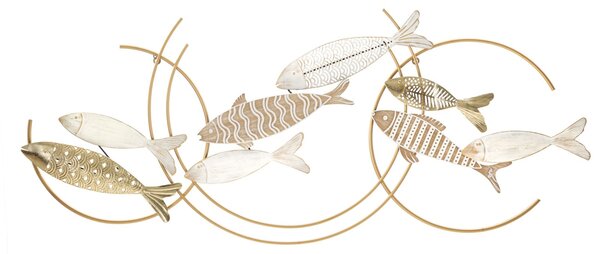 Pannello da Muro Fishy Move 142,9x5x61,6 cm in Ferro