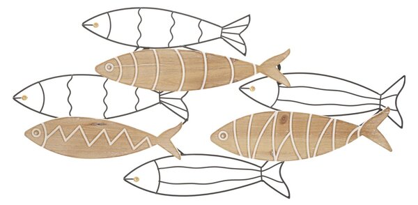 Pannello da Muro Pesce 60x2x30 cm in Ferro