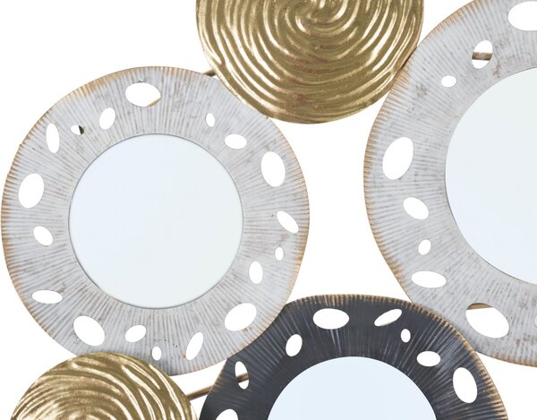 Pannello Gloty 91x4,5x54,5 cm in Ferro MDF e Specchio Multicolor