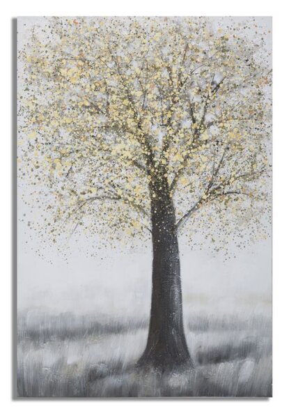 Dipinto su Tela Tree Simple 80x3,8x120 cm in Legno di Pino e Canvas Multicolor