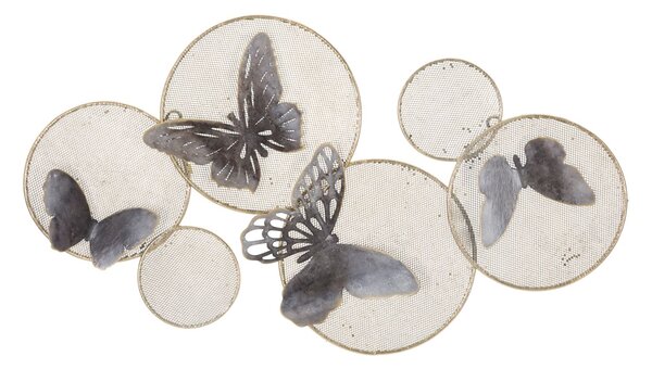 Pannello Butterfly Dark 66x5x38 cm in Ferro Multicolor