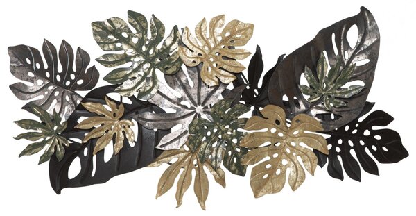 Pannello Antique Leaf 133x10x67 cm in Ferro Multicolor