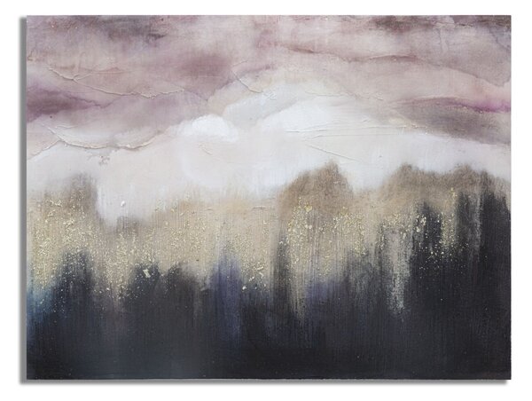Dipinto su Tela Pink Mountain 80x2,7x60 cm in Legno di Pino e Canvas Multicolor